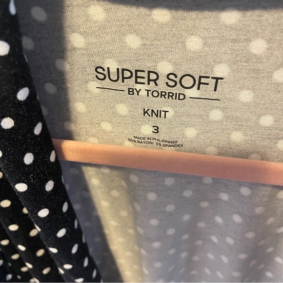 Torrid Polka Dot Knit Cardigan Size 3 EUC - Picture 2 of 2